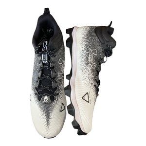 UNDER ARMOUR Locked Down Men’s Football Cleats Shoes Sz 13 White/Black USED